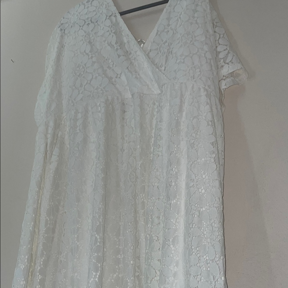 Hazel Blues off White Dress